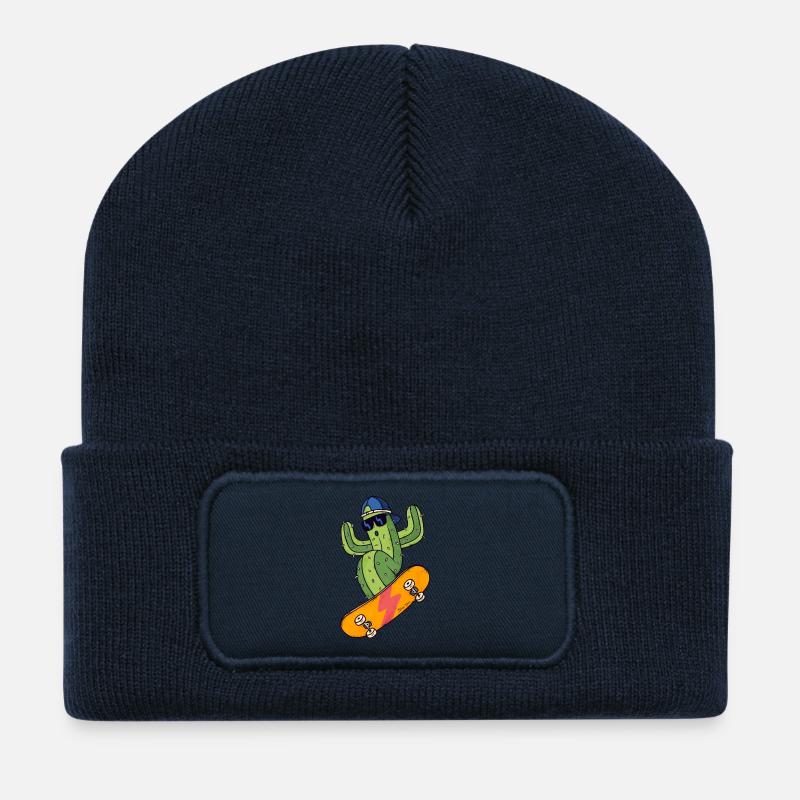 Kaktus Skater - Recycelte Patch Beanie - French Navy