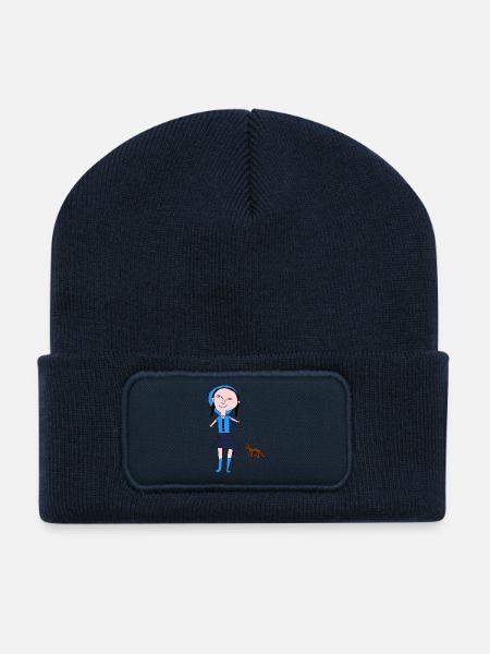 PETIT FILLE CHAT - Beanie recyclé à patch - bleu marine