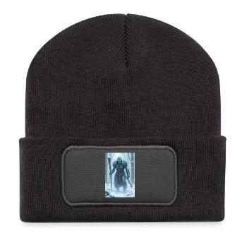Êtres nordiques morts-vivants gardant des trésors, possédant - Beanie recyclé à patch - charbon - Devant
