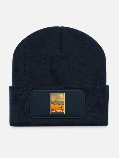 Strand von Las Palmas de Gran Canaria - Recycelte Patch Beanie - French Navy
