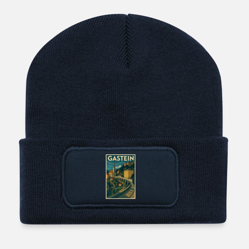 Bad Gastein - Recycelte Patch Beanie - French Navy