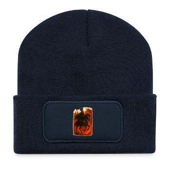 Mort - Beanie recyclé à patch - bleu marine - Devant