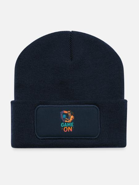 Puissance Arcade - Beanie recyclé à patch - bleu marine
