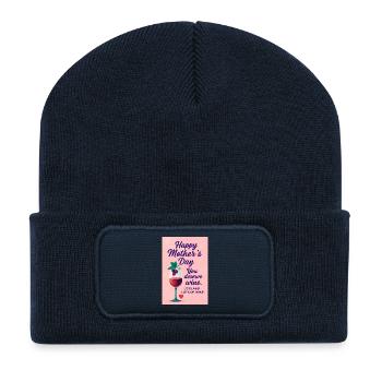 Alles Gute zum Muttertag Lustiger Witz - Recycelte Patch Beanie - French Navy - Vorne