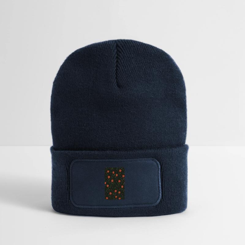 Tulpen Muster Recycelte Patch Beanie