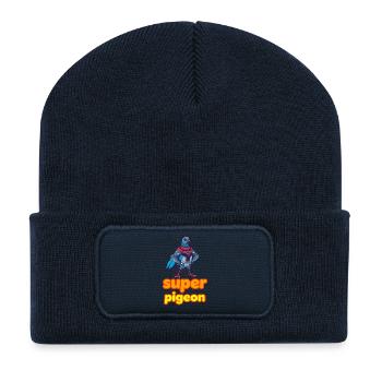 Super Pigeon - Recycled Patch Beanie - french navy - Front