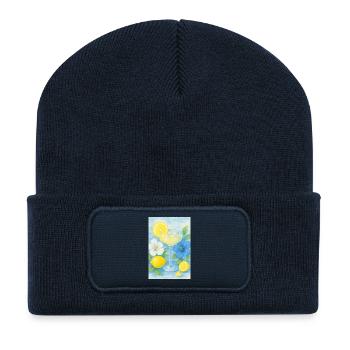 Summer holiday Cocktail - Recycelte Patch Beanie - French Navy - Vorne