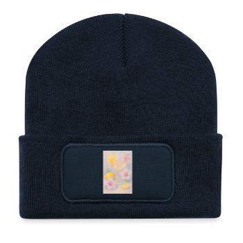 Summer holiday Cocktail pastell design - Recycelte Patch Beanie - French Navy - Vorne
