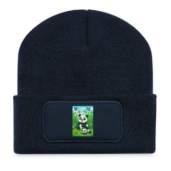 Bamboo Bär - Recycelte Patch Beanie - French Navy - Vorne