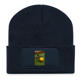 Sport - Minigolf - Beanie recyclé à patch - bleu marine - Devant