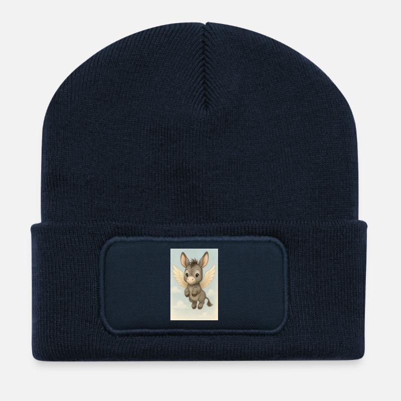 Mouche - Beanie recyclé à patch - bleu marine