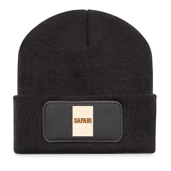 Safari lettering in color - Recycled Patch Beanie - dark grey - Front