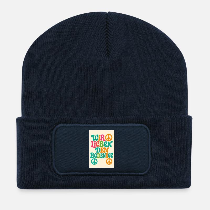 We love Lake Constance - Recycled Patch Beanie - french navy