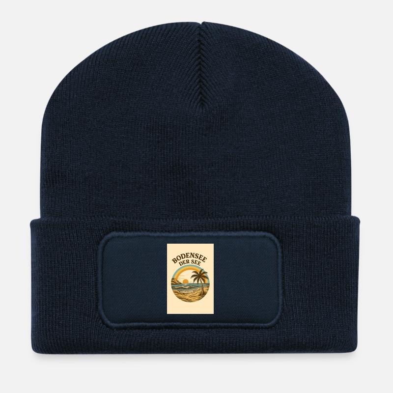 Bodensee - DER See - Recycelte Patch Beanie - French Navy