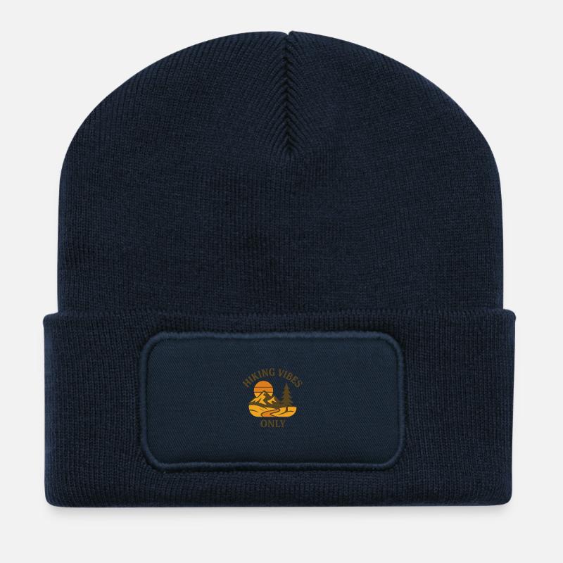 Hiking Vibes Only - Recycelte Patch Beanie - French Navy