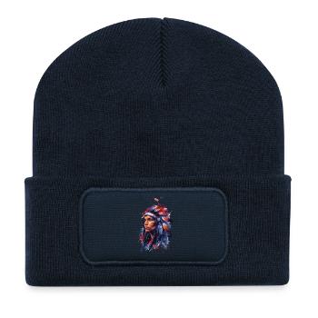 Tribal Warrior - Recycled Patch Beanie - french navy - Front