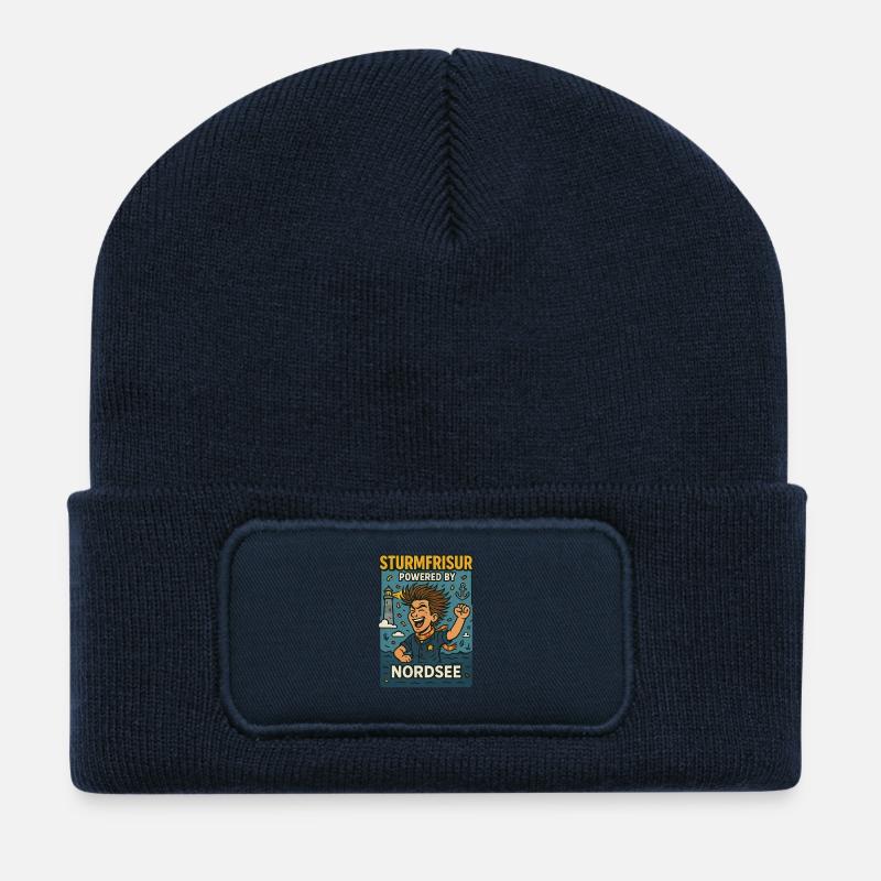Sturmfrisur powered by Nordsee - Recycelte Patch Beanie - French Navy