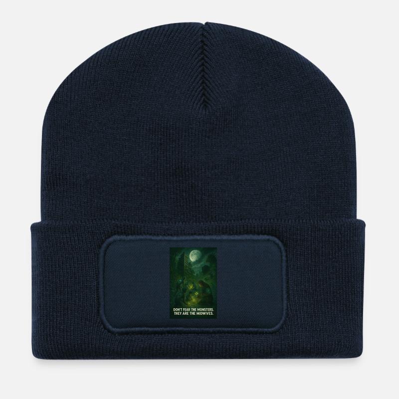 monsters are midwives - Recycled Patch Beanie - french navy