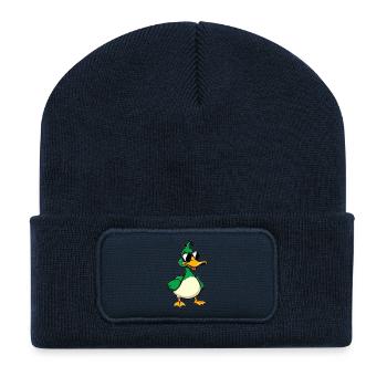 Canard - Beanie recyclé à patch - bleu marine - Devant