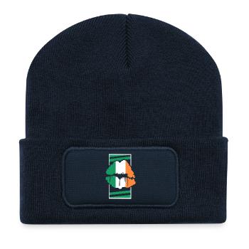 Irland - Recycelte Patch Beanie - French Navy - Vorne