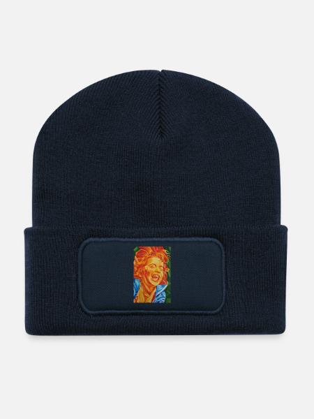 Happy Life - Recycelte Patch Beanie - French Navy