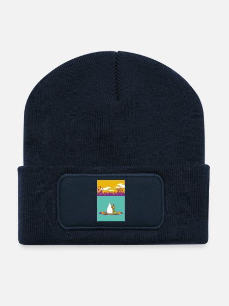 Ente taucht ab - Recycelte Patch Beanie - French Navy