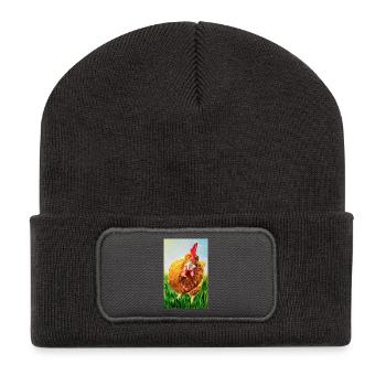 Mad Chicken - Recycelte Patch Beanie - Dunkelgrau - Vorne