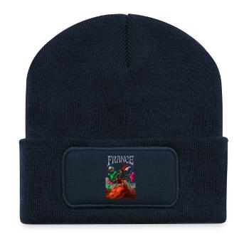 Französische Helden in einer traumhaften Revolution - Recycelte Patch Beanie - French Navy - Vorne