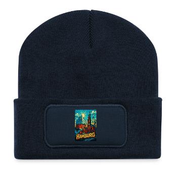Hamburg Landmark - Recycled Patch Beanie - french navy - Front