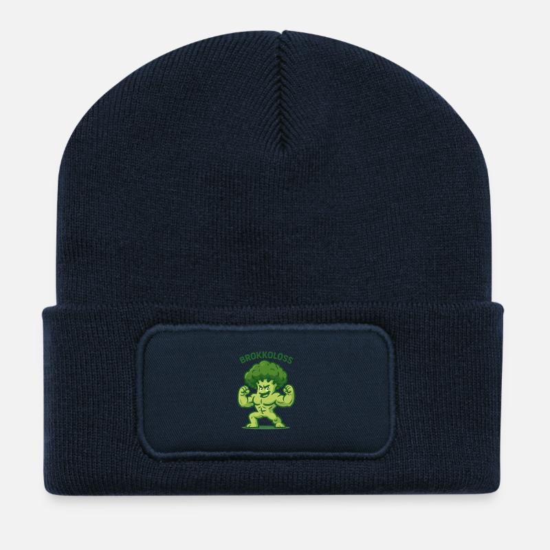 Brokkoloss - Recycelte Patch Beanie - French Navy