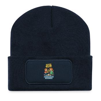 Raufen mit Niveau - Recycelte Patch Beanie - French Navy - Vorne