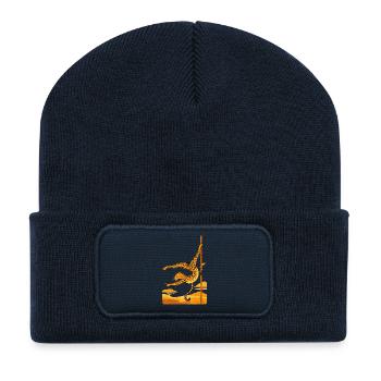Pole Dance Leopardin Poledancerin Geschenk - Recycelte Patch Beanie - French Navy - Vorne