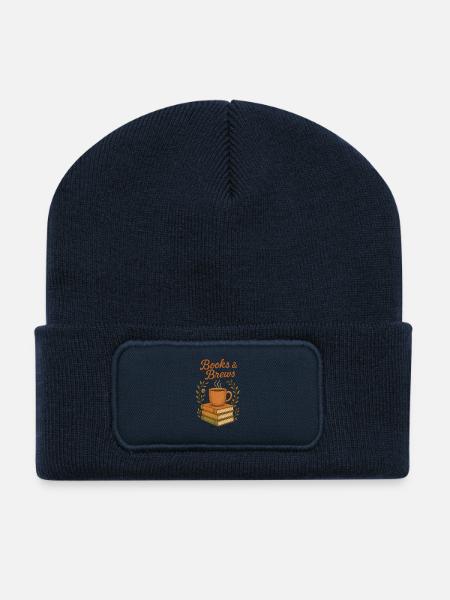 Books & Brews Coffee Vibes - Recycelte Patch Beanie - French Navy