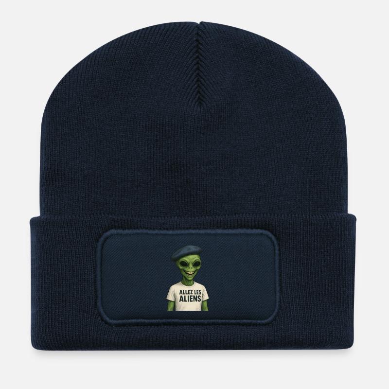 Alien Sailor T-Shirt Humorvoll - Recycelte Patch Beanie - French Navy