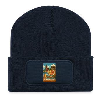 Delights in Strasbourg Sauerkraut - Recycled Patch Beanie - french navy - Front