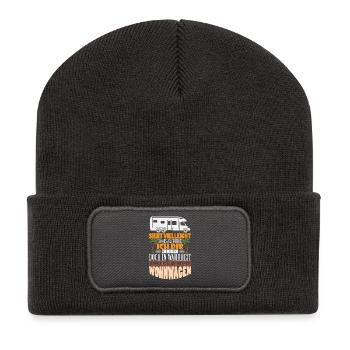 Camper Camping Caravane Dicton - Beanie recyclé à patch - charbon - Devant