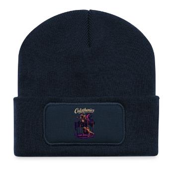 Gymnastique suédoise Astronaute Dips Pompes Cadeau - Beanie recyclé à patch - bleu marine - Devant