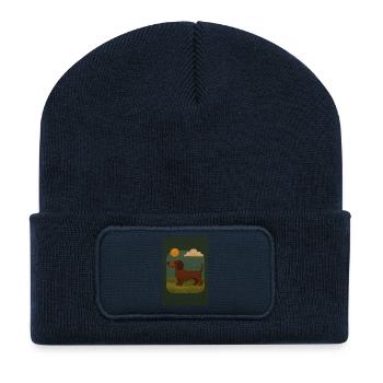 file_0000000075bc622fa510b8c423934e6d - Beanie recyclé à patch - bleu marine - Devant