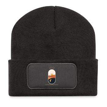 Désert Soleil Lune Nuits - Beanie recyclé à patch - charbon - Devant