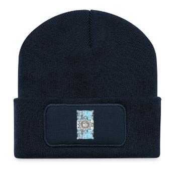 L’île d’Ibiza au soleil - Beanie recyclé à patch - bleu marine - Devant