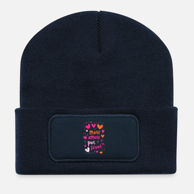 more amore por favor - Recycelte Patch Beanie - French Navy