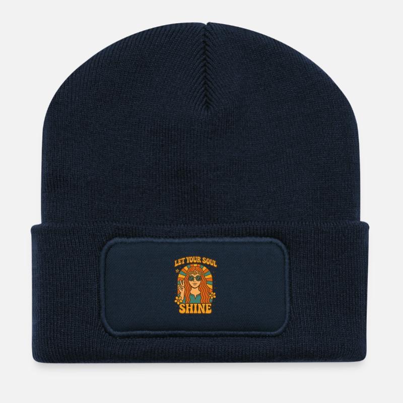 Let Your Soul Shine - Recycled Patch Beanie - french navy