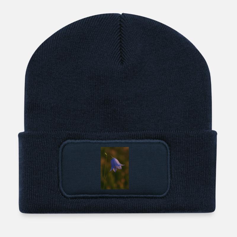 Natur - Blumen - Glockenblume - Recycelte Patch Beanie - French Navy