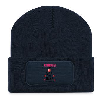 Kinball Meilleure Maman Maman Fête des Mères Anniversaire - Beanie recyclé à patch - bleu marine - Devant