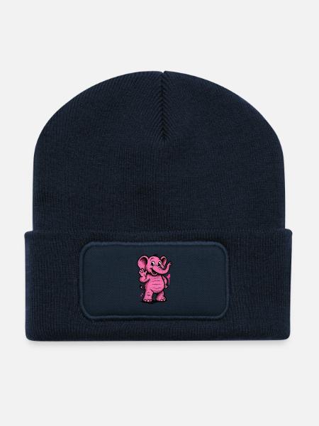 PinkElefant Cartoonfigur Freude - Recycelte Patch Beanie - French Navy