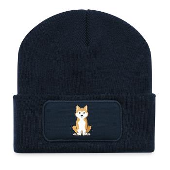 Akita Inu Dog Mom Proud Japanese Akita Lover - Recycled Patch Beanie - french navy - Front
