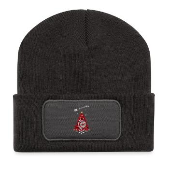 Christmas tree with Tunisia flag - Recycled Patch Beanie - dark grey - Front