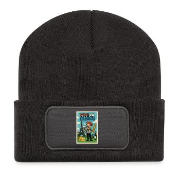 Vive La France Rétro Gourmet - Beanie recyclé à patch - charbon - Devant