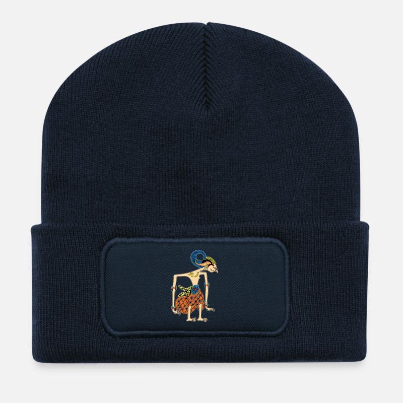 Lebendige Volksvogelgöttin - Recycelte Patch Beanie - French Navy