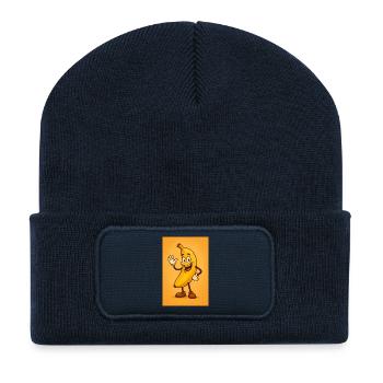 Live-Bananen-Maskottchen - Recycelte Patch Beanie - French Navy - Vorne